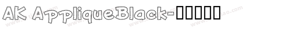 AK AppliqueBlack字体转换